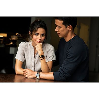 Citizen Eco-Drive Men's Goldtone Stainless Leather Strap Watch