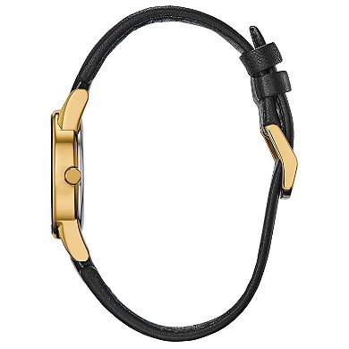 Citizen Women's Black Leather Strap Watch