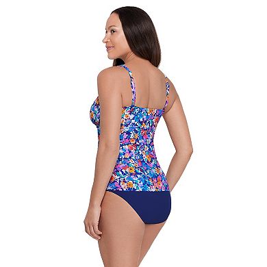 Women's Bal Harbour Crossover Floral Tankini Swim Top