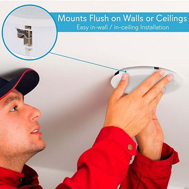 Pyle Home 8” Ceiling Wall Mount Speaker - Full