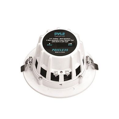 Pyle 3.5" LED In-Wall/Ceiling Home Speakers with Built-In LED Lights