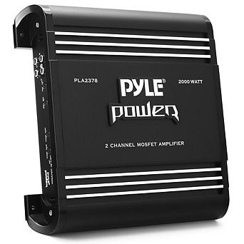 Pyle 2-Channel Bridgeable MOSFET Car Amplifier - 2000W Max - Silver RCA Inputs - Black - 1 ct