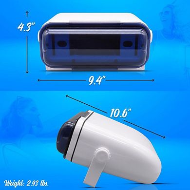 Pyle Marine Stereo Radio Shield Cover Housing - Universal Water-Resistant with Hinged Front - White