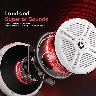 Pyle 7.7" Waterproof Marine Component Speakers 280 Watts 2-Way Full Range