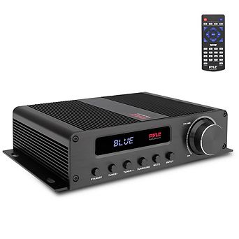 Pyle Wireless Bluetooth Amplifier, 5.1 Channel, 100W, HDMI Output, FM Radio, Compact Design