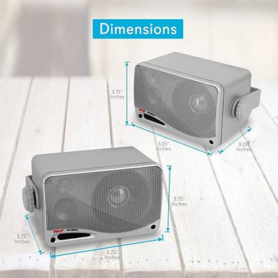 3-Way Weatherproof Outdoor Speaker Set - 3.5 Inch