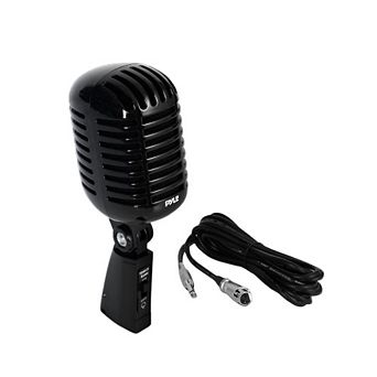 Pyle Classic Retro Vintage Microphone - Dynamic Vocal Mic with 16' ft. XLR Cable, Black