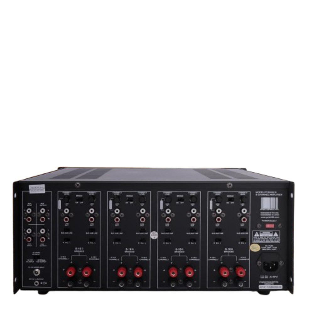 Pyle 8-Ch. Stereo/Mono Amplifier, 8000W, Multi-Zone Audio Source ...