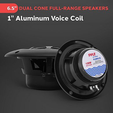 Pyle 6.5 Inch Dual Marine Speakers - 2 Way