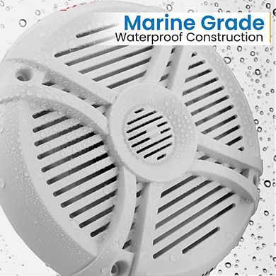 Pyle 6.5" Waterproof Marine Component Speakers 250 Watts 2-Way Full Range