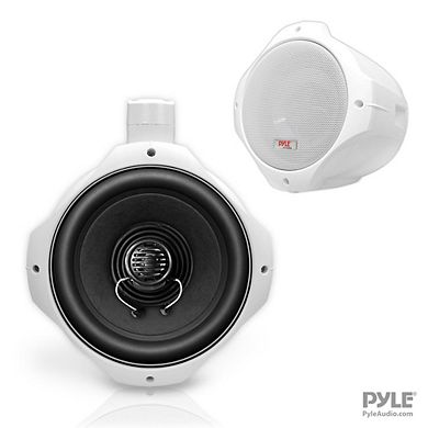 Pyle 8" Waterproof Marine Wakeboard Tower Speakers 300 Watts with 1" Dome Tweeter