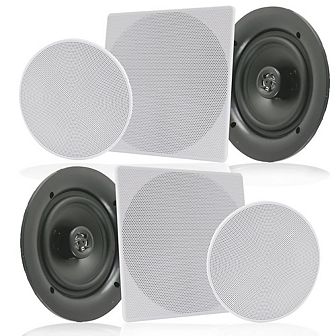 Pyle Pair 6.5” Flush Mount In-wall In-ceiling