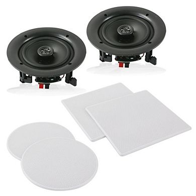 Pyle Pair 6.5” Flush Mount In-wall In-ceiling