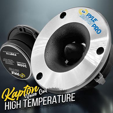 Pyle 3.75" Bullet Titanium Horn Tweeter - Aluminum Bullet Titanium - 300W Peak - Silver - 1ct