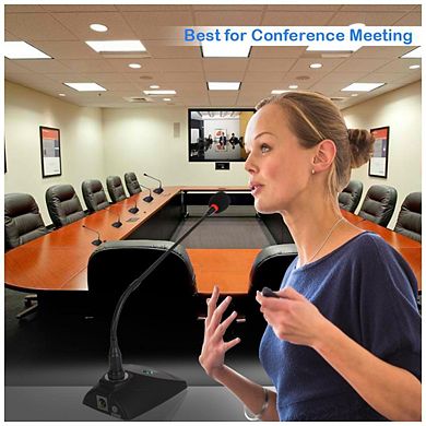 Pyle Table Top Mounted Conference Microphone - Adjustable Gooseneck Condenser Desk Mic