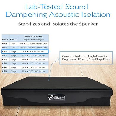 Pyle Sound Isolation Dampening Speaker Riser