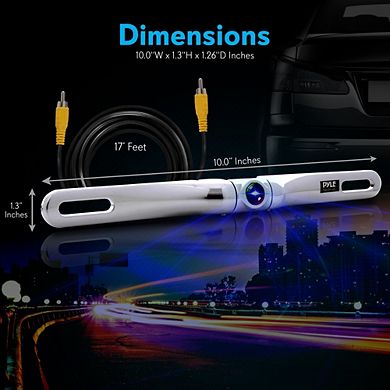 Pyle License Plate Backup Camera with Chrome Finish & Waterproof Design - PLCM18SC