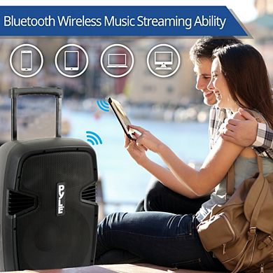 Pyle Wireless Portable PA Speaker System- Bluetooth, 2-Way Waterproof Amplifier, 12” Subwoofer