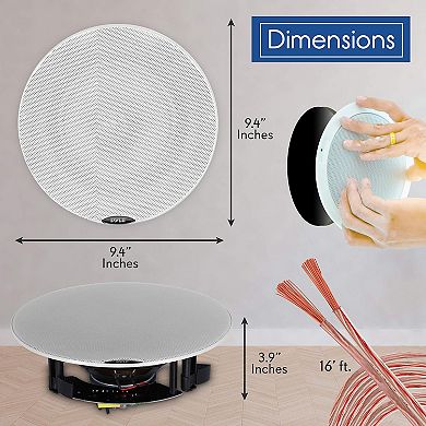 Pyle Pair 6.5” Bluetooth Universal Flush Mount