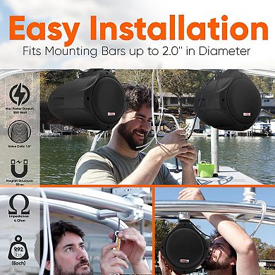 Pyle 6.5 Inch Dual Marine Speakers -2 Way IP44