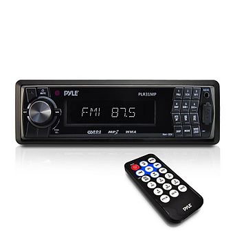 Pyle Single DIN Vehicle Receiver Headunit - AM/FM-MPX In-Dash Detachable Face Radio