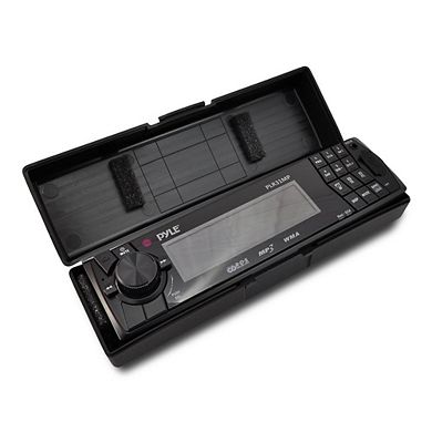 Pyle Single DIN Vehicle Receiver Headunit - AM/FM-MPX In-Dash Detachable Face Radio