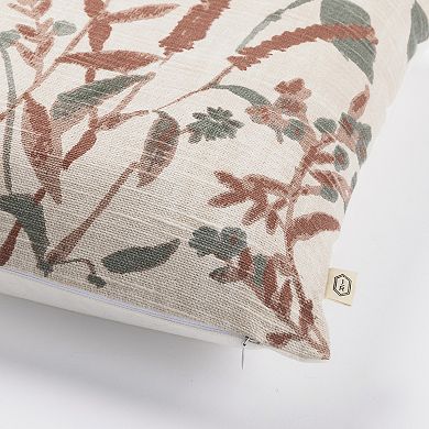 Indigo Road by Egypt Sherrod Tani Watercolor Botanical Cotton Decorative Pillow