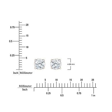 Always Mine 10k Gold 1/2 Carat T.W. Diamond Miracle Plate Stud Earrings