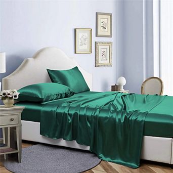 Bibb Home Silky Satin 4 pc sheet set