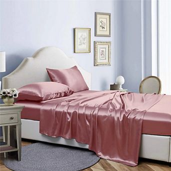 Bibb Home Silky Satin 4 pc sheet set