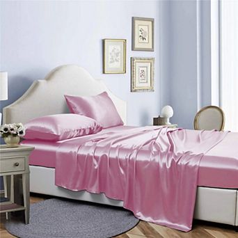 Bibb Home Silky Satin 4 pc sheet set