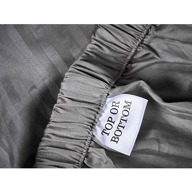 Bibb Home 1000 Thread Count Egyptian Cotton Damask Stripe Sheet Set