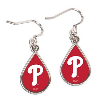 WinCraft Philadelphia Phillies Tear Drop Dangle Earrings