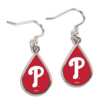 WinCraft Philadelphia Phillies Tear Drop Dangle Earrings