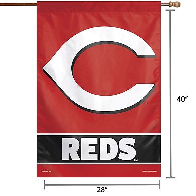 "WinCraft Cincinnati Reds 28"" x 40"" Wordmark Single-Sided Vertical Banner"