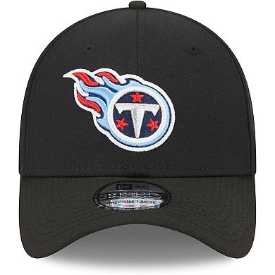 Men's New Era Black Tennessee Titans Main 39THIRTY Flex Hat