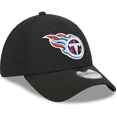 Men's New Era Black Tennessee Titans Main 39THIRTY Flex Hat