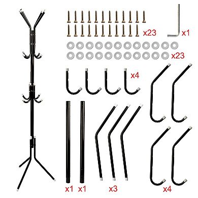 Coat Rack Organizer Wall Mounted Storage for Coats, Hats & Bags