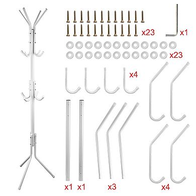Coat Rack Organizer Wall Mounted Storage for Coats, Hats & Bags