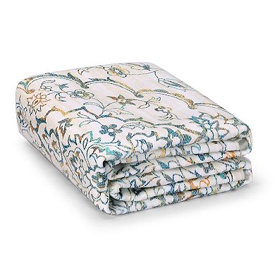 Machine Washable Ultra-Thin Floral Area Rug