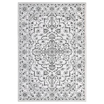 Machine Washable Ultra-Thin Floral Area Rug