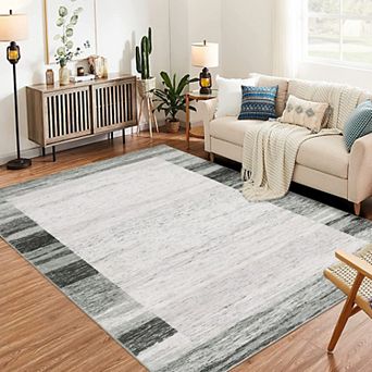 Modern Bordered Area Rug