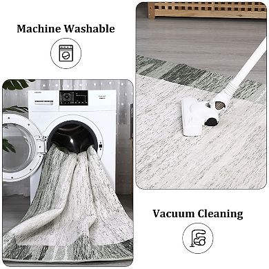 Modern Bordered Area Rug