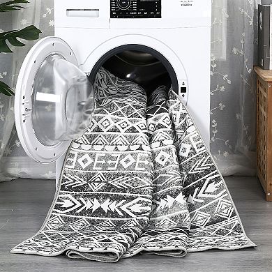 Moroccan Geometric Area Rug 4x6