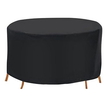 73x43 in Round Outdoor Table Cover Waterproof UV-Resistant Furniture Protector for 4 Seats