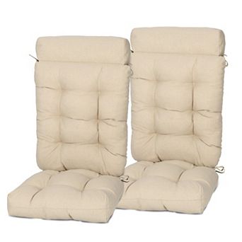 Aoodor Tufted Rocking Chair Cushion with Waterproof & Fade-Resistant, Set of 2
