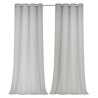 Kate Aurora Kate Aurora 2 pc Solid Colored Room Darkening Grommet Top Thermal Window Panels