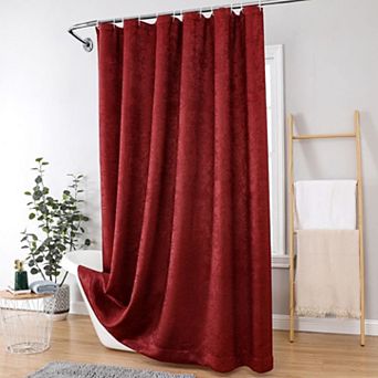 Kate Aurora Serena Elegant Jacquard Woven Fabric Shower Curtain