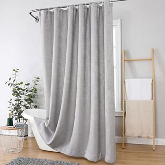 Kate Aurora Serena Elegant Jacquard Woven Fabric Shower Curtain