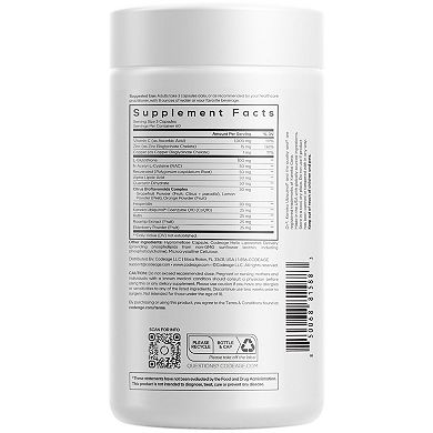 Codeage Liposomal Vitamin C+ Platinum, NAC, Glutathione, 180 ct